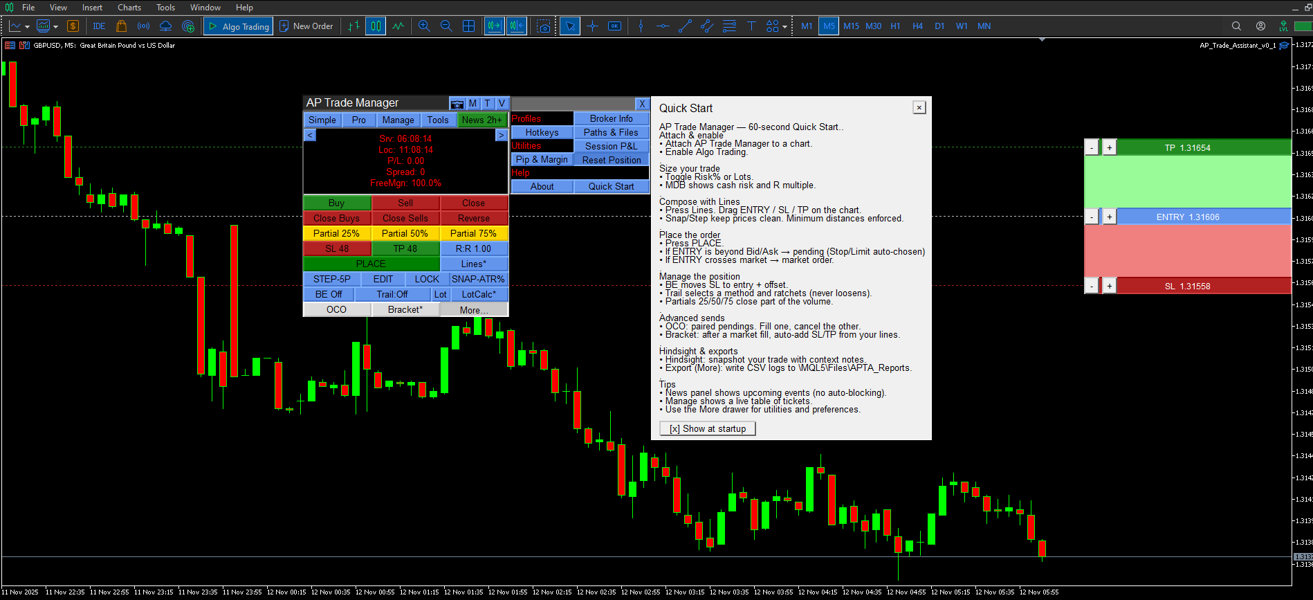 AP Trade Assistant – Manage drawer and partials